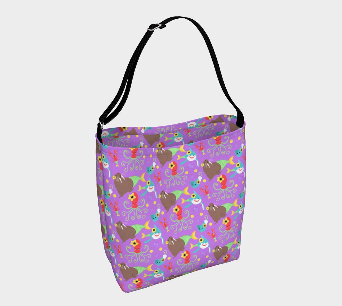 Mermaid Animals Day Tote (Purple) preview