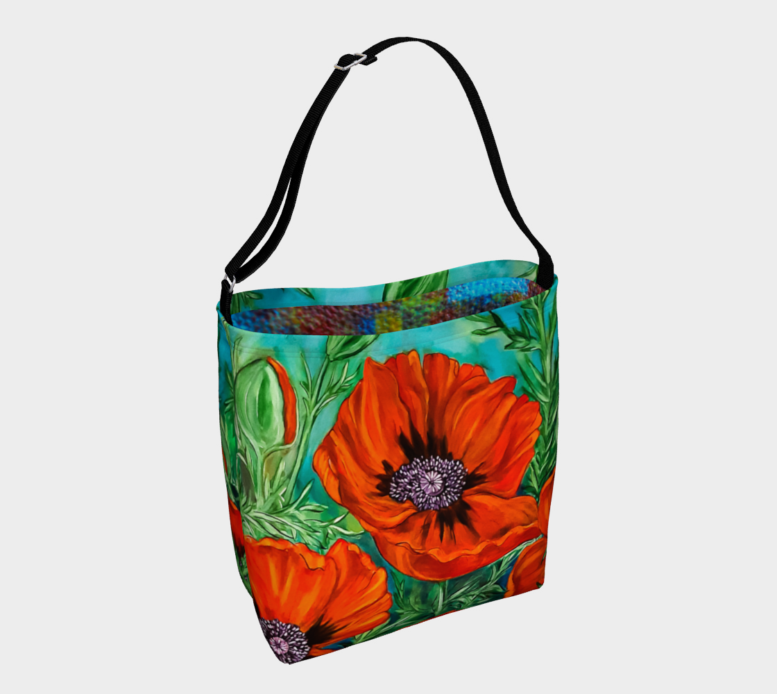 Big Bold Red Poppies Day Tote Bag preview