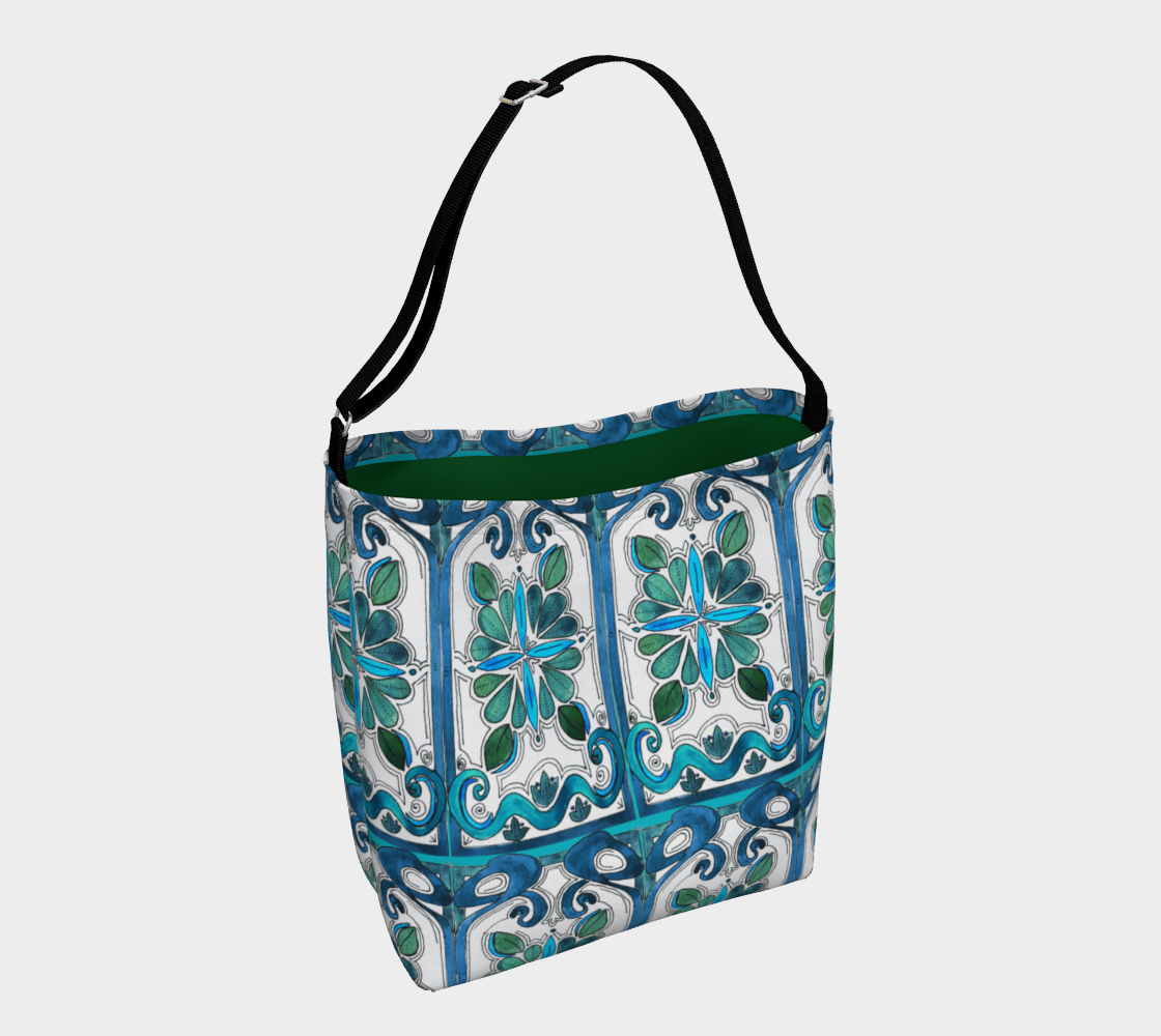 Turquoise Art Nouveau Day Tote preview