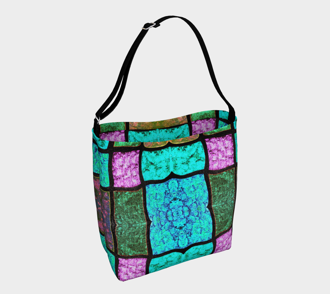 Nostalgia Stained Glass II Day Tote 3D preview