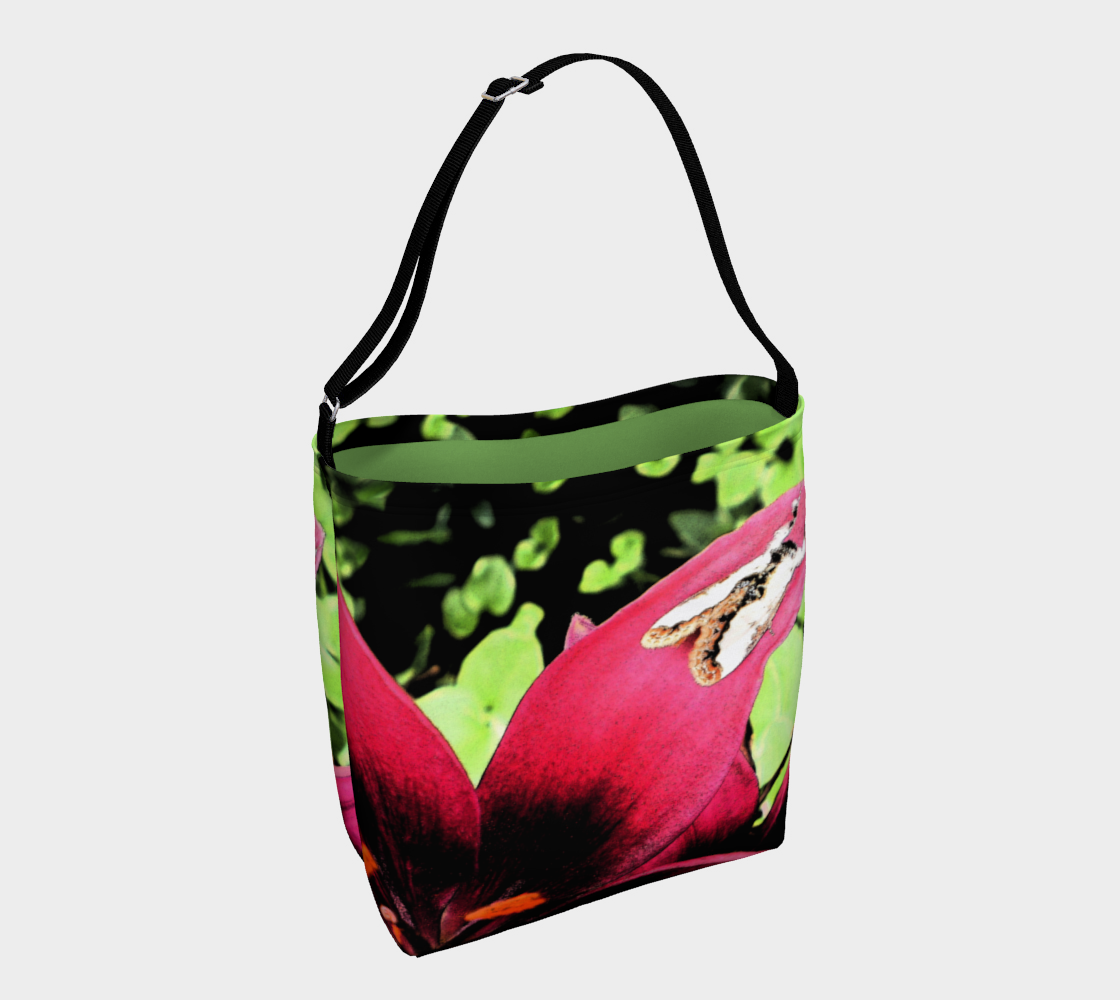Red Lily & Moth Day Tote preview