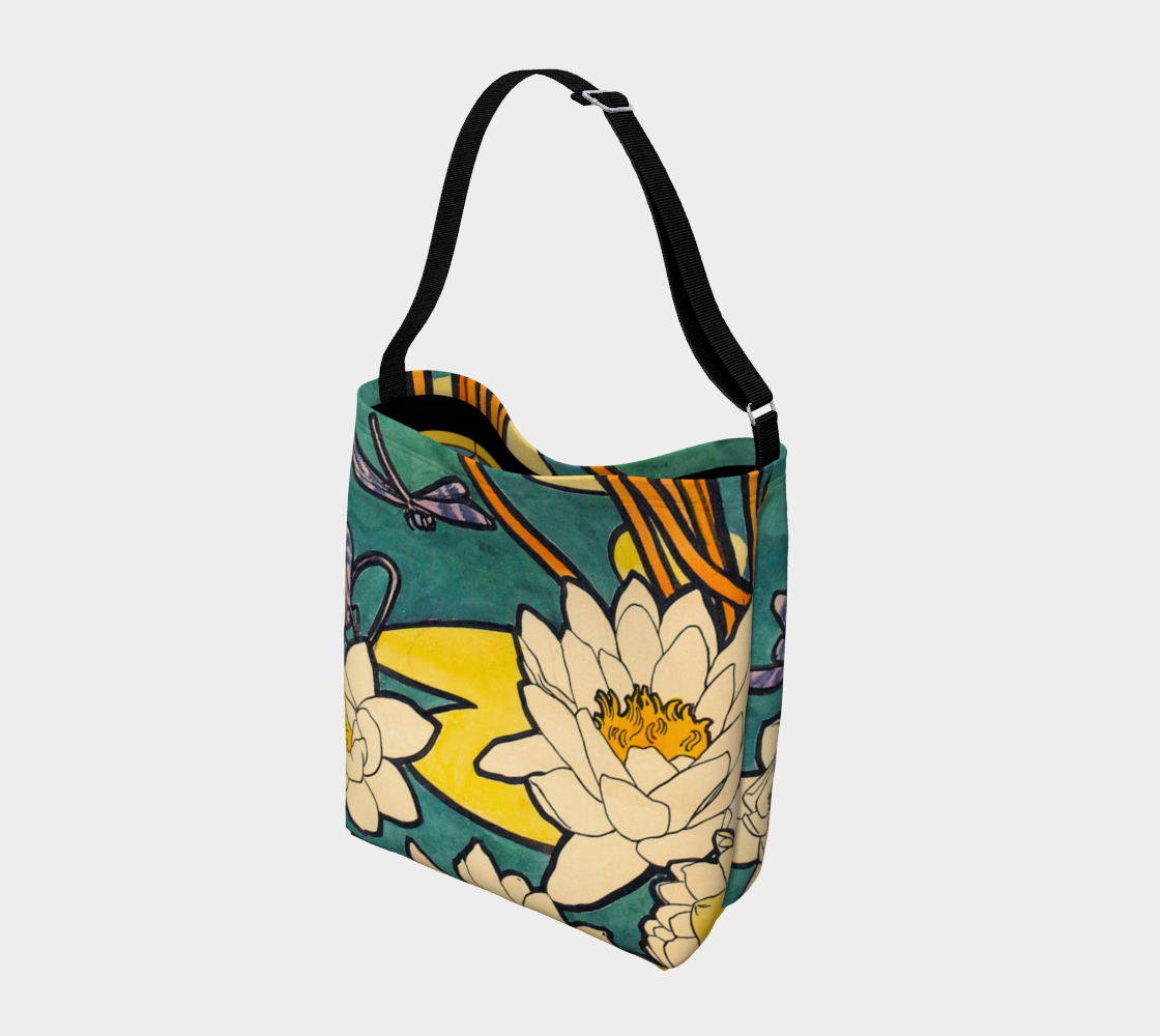 Art Nouveau Waterlilies Stretchy Day Tote Gear Bag preview #2