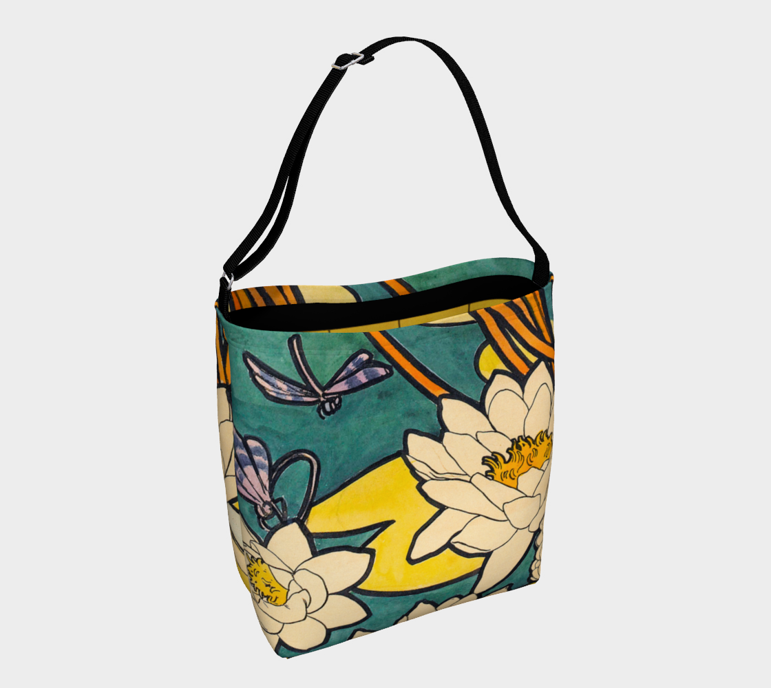 Art Nouveau Waterlilies Stretchy Day Tote Gear Bag preview #1