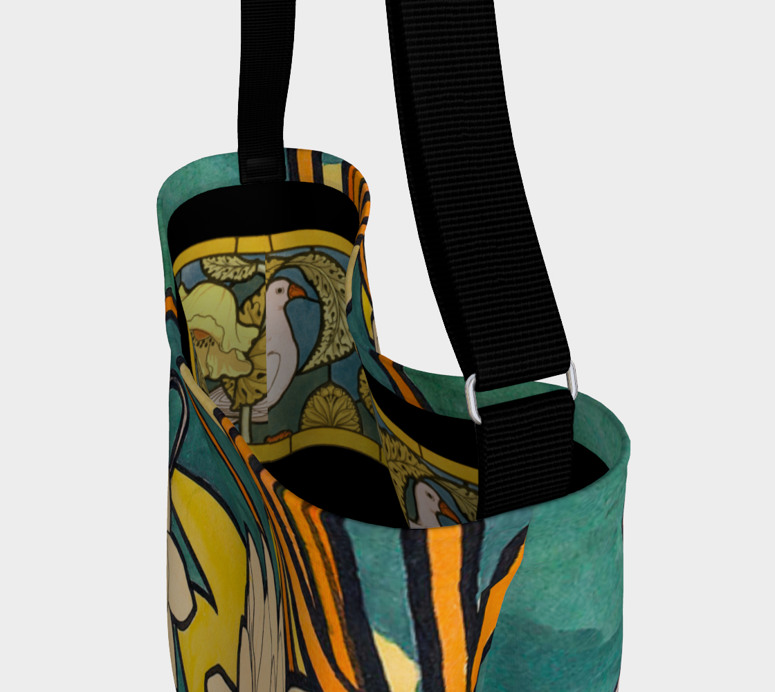 Art Nouveau Waterlilies Stretchy Day Tote Gear Bag preview #3