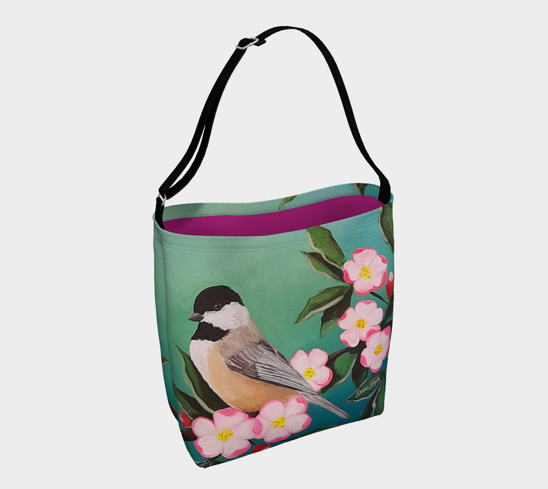 Apple Blossom Chickadee Day Tote  preview
