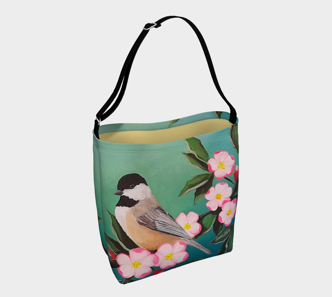 Apple Blossom Chickadee Day Tote II preview
