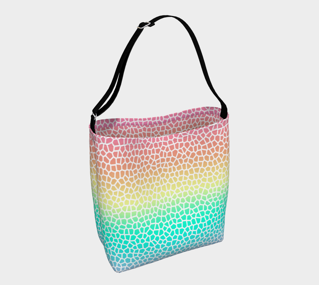 Pastel Rainbow Mosaic Day Tote Bag-PRIDE, LGBTQIA preview