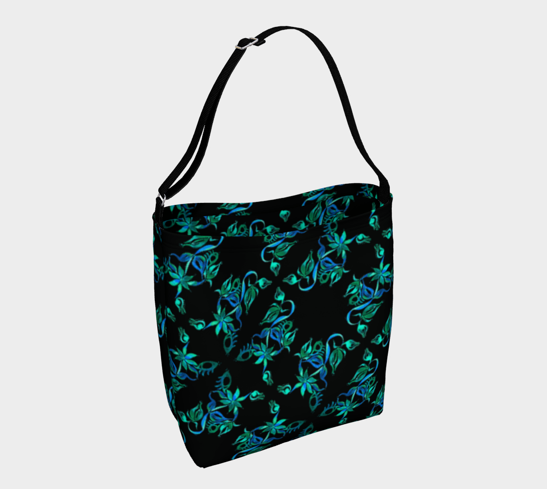 Dark Surreal Flower Day Tote preview