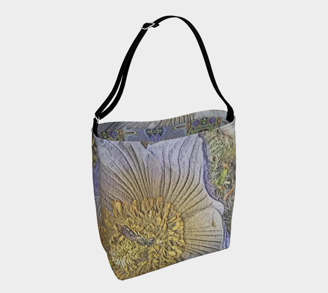 Pasque Flower Sketch 0649 Day Tote 3D preview