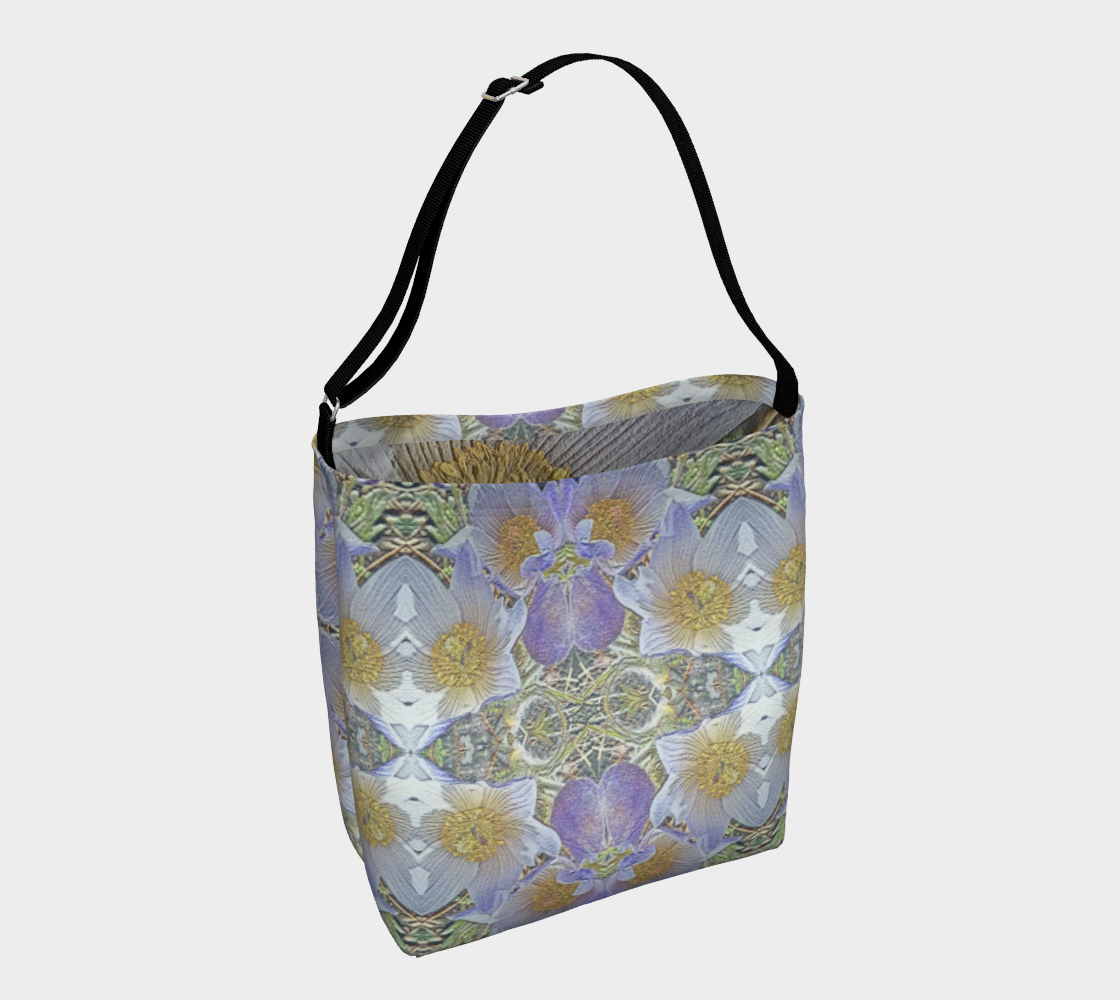 Pasque Flower Sketch Collage Day Tote preview