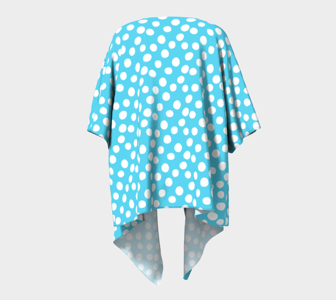 Aperçu de All About the Dots Draped Kimono - Blue #4