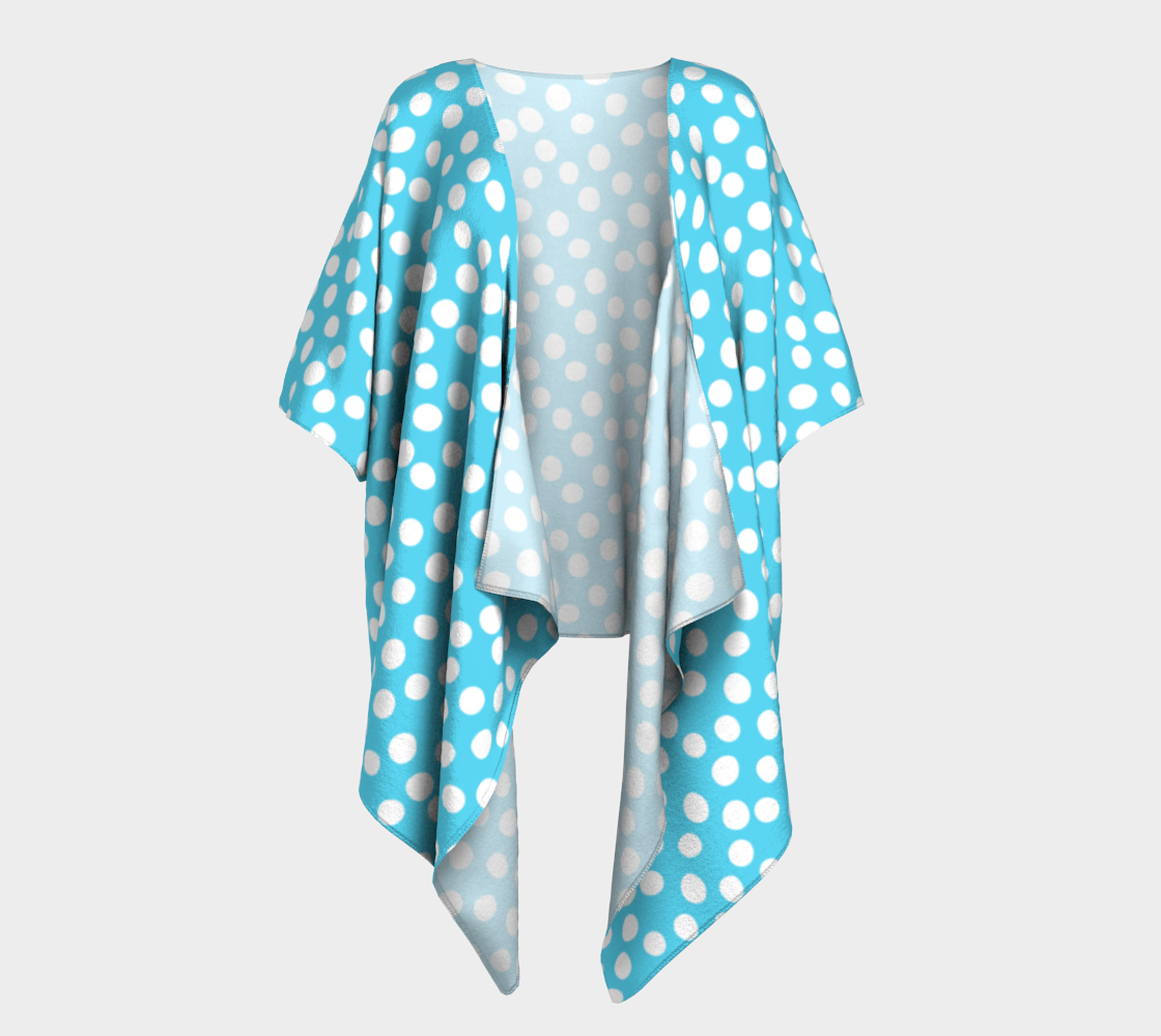 Aperçu de All About the Dots Draped Kimono - Blue