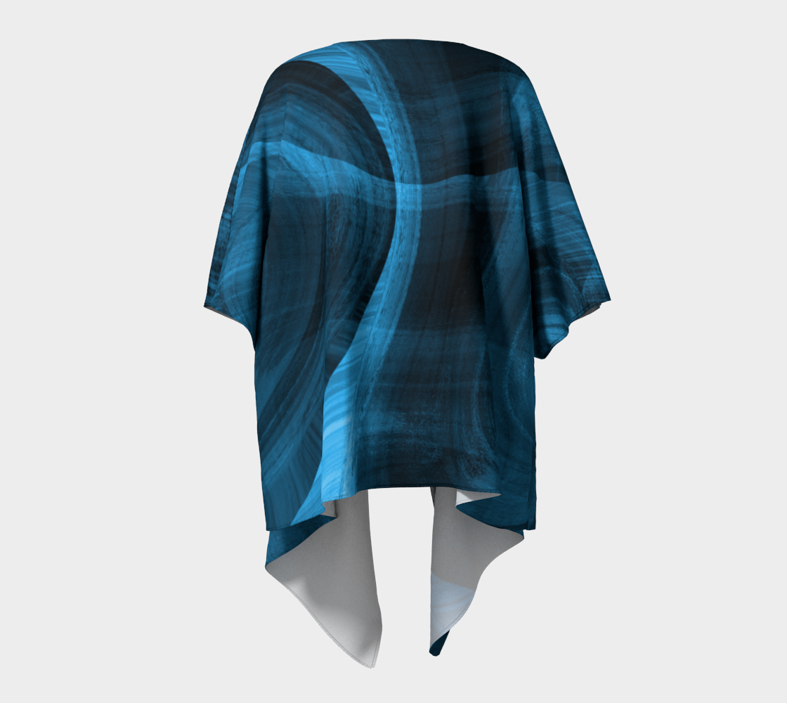 Bluish Black Hole Drapped Kimono preview #4