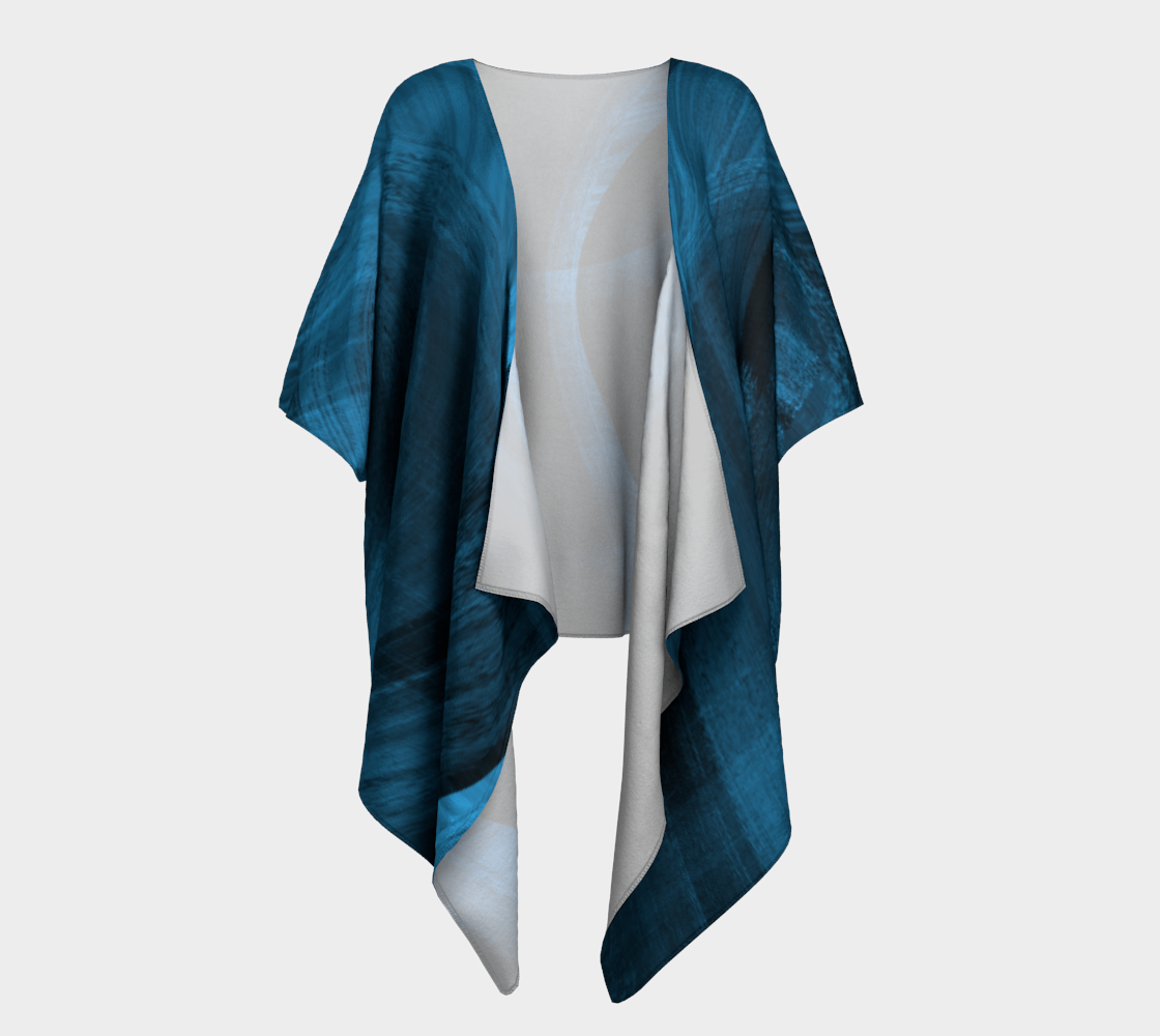 Bluish Black Hole Drapped Kimono preview #1