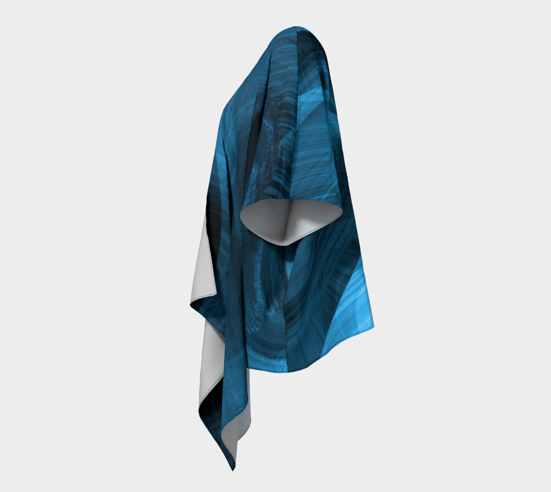 Bluish Black Hole Drapped Kimono preview #2