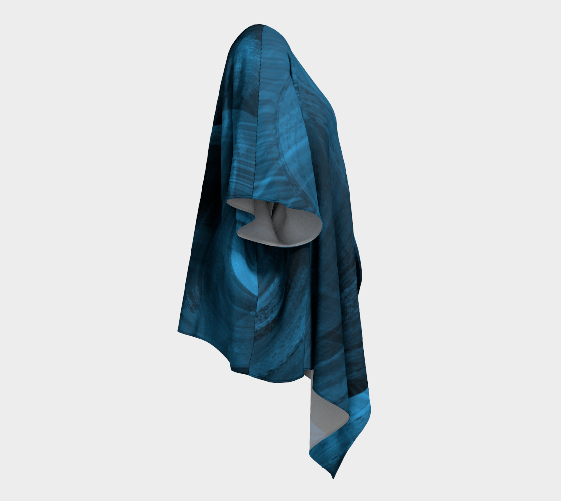 Bluish Black Hole Drapped Kimono preview #3
