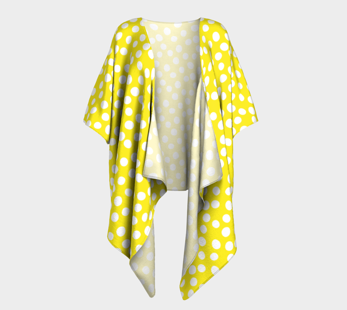 Aperçu de All About the Dots Draped Kimono - Yellow #1
