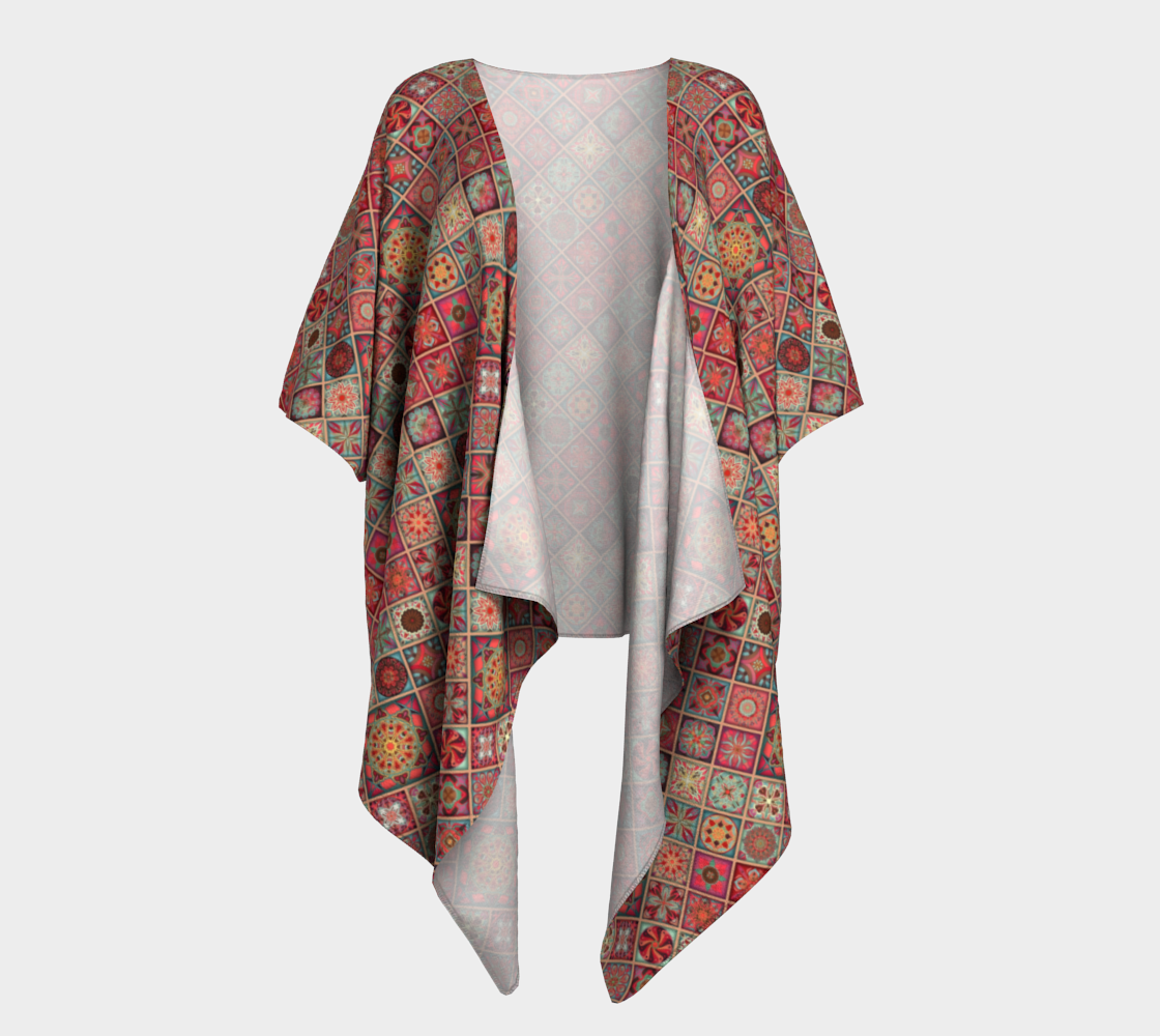 Moroccan Mandala Draped Kimono preview #1
