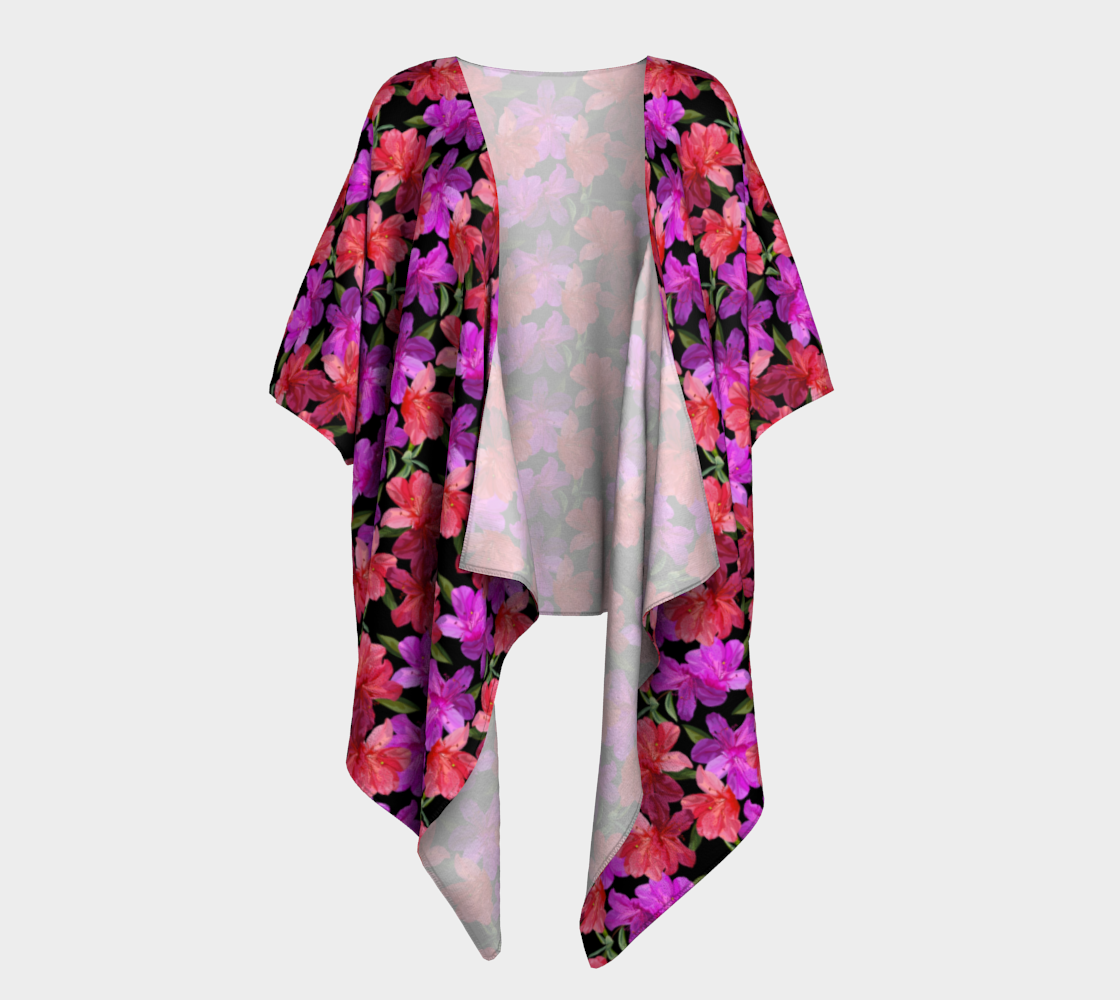 Fuchsia N Violet Azealias Draped Kimono  preview