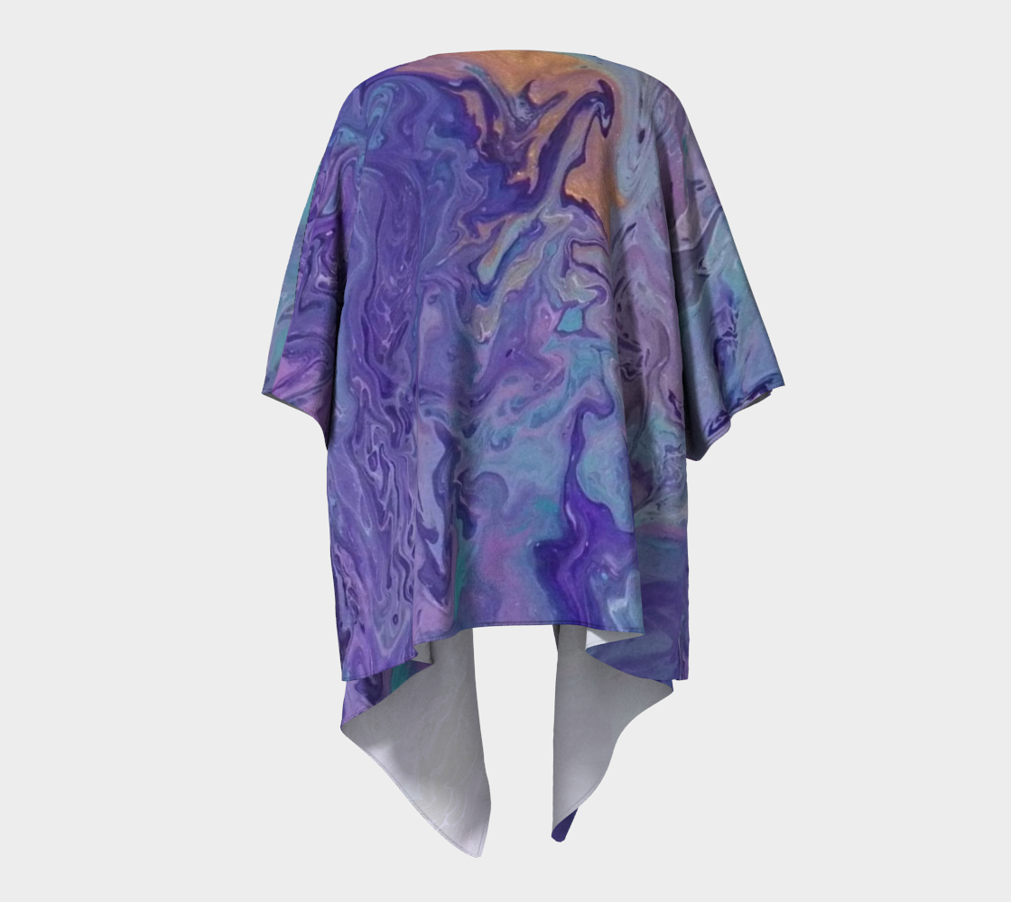 Aperçu de Lilac Ocean II Draped Kimono #4