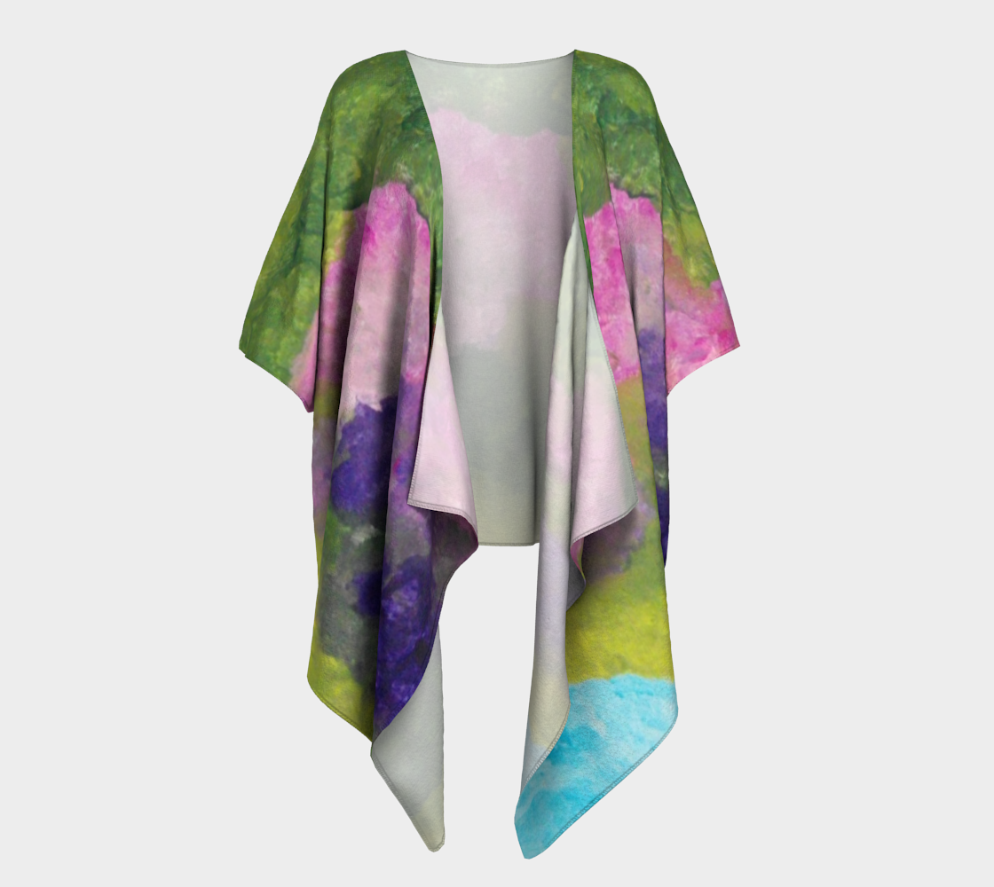 Aperçu de Lilac Garden Draped Kimono