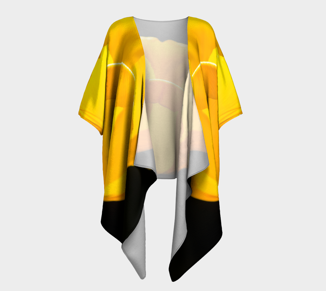 Yellow Tulip Draped Kimono preview #1