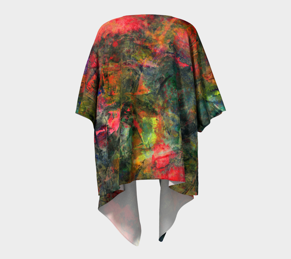 Abstract Garden Draped Kimono preview #4
