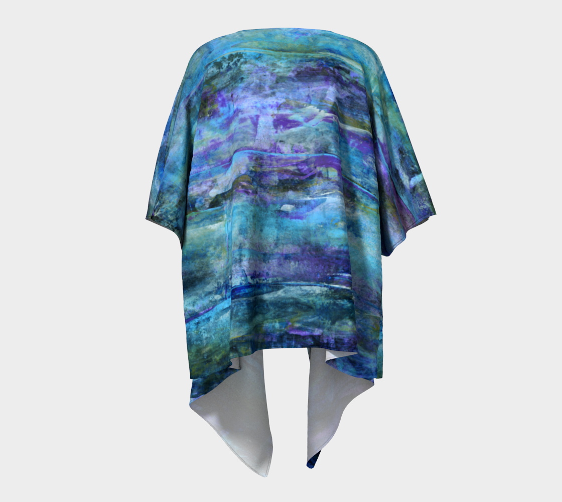 Foggy Night Draped Kimono preview #4