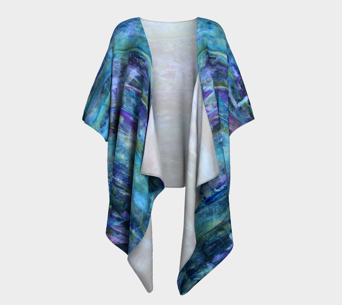 Foggy Night Draped Kimono preview #1