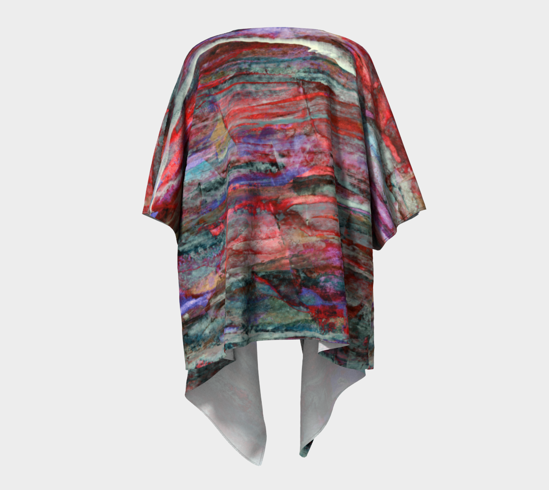 Red Sky Tonight Draped Kimono preview #4
