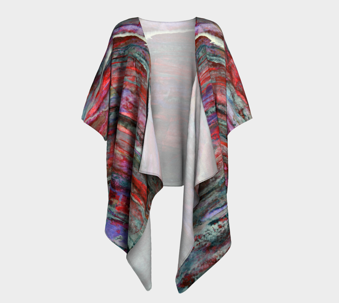 Red Sky Tonight Draped Kimono preview #1