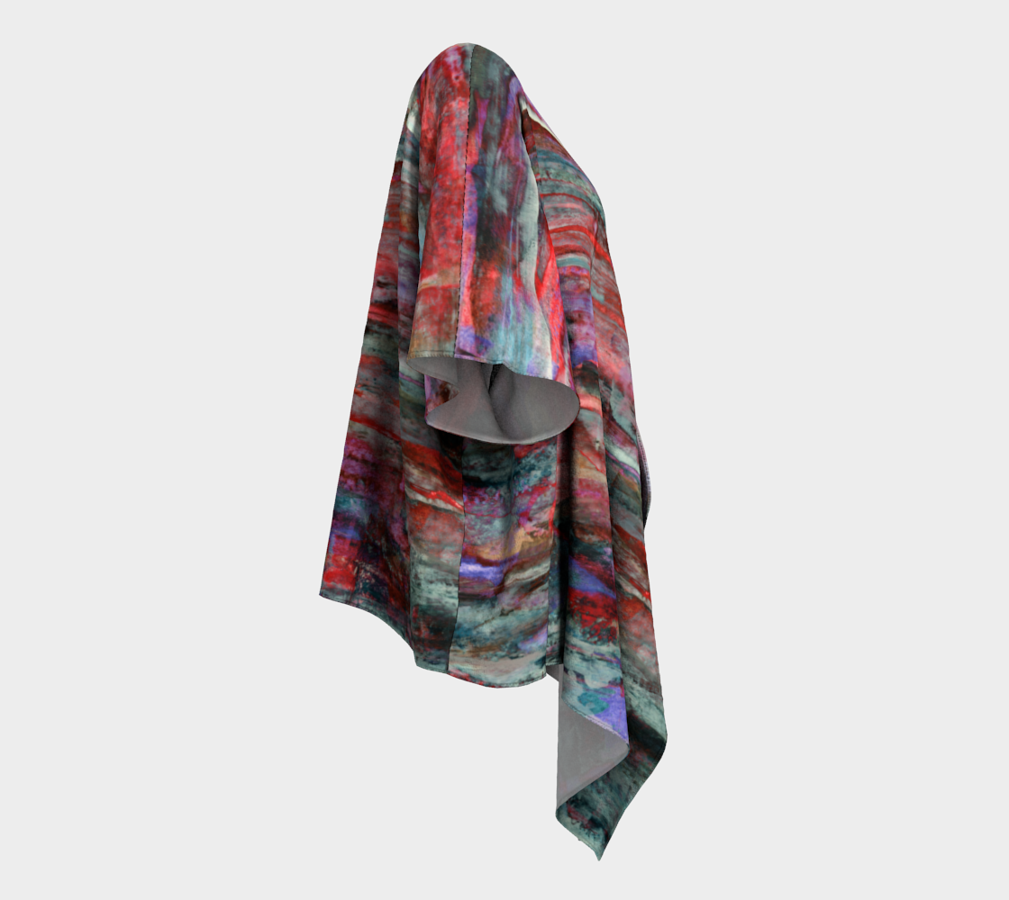 Red Sky Tonight Draped Kimono preview #3