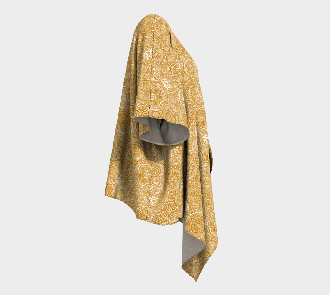 Golden Mandalas Draped Kimono preview #3