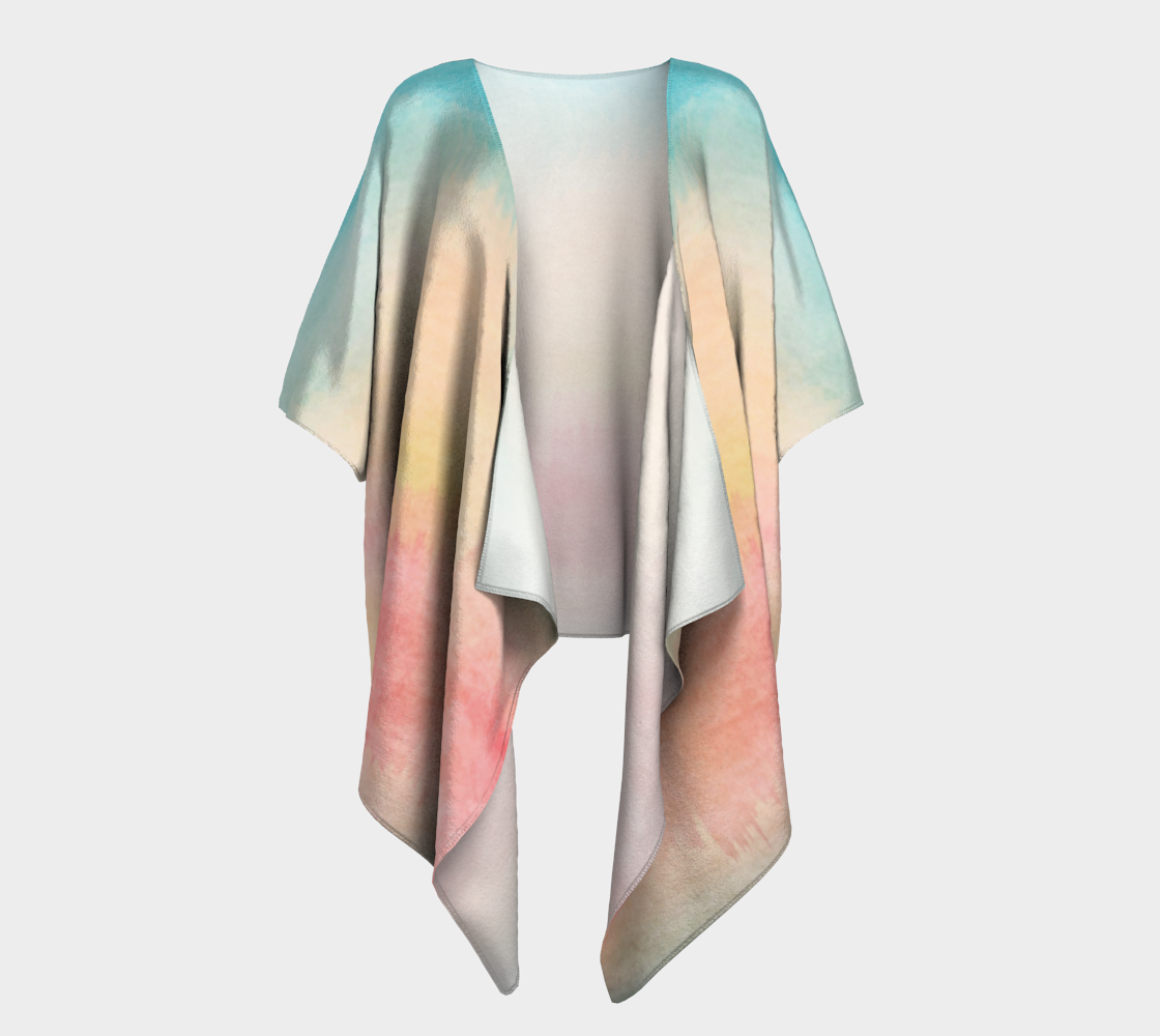 Pastel Watercolor Draped Kimono 3D preview