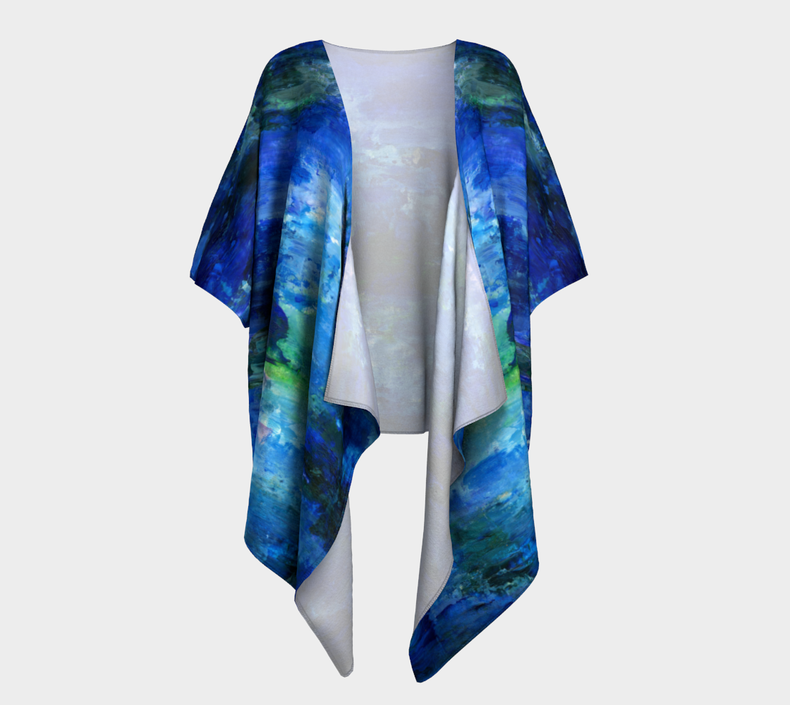 Blue Lagoon Draped Kimono preview #1