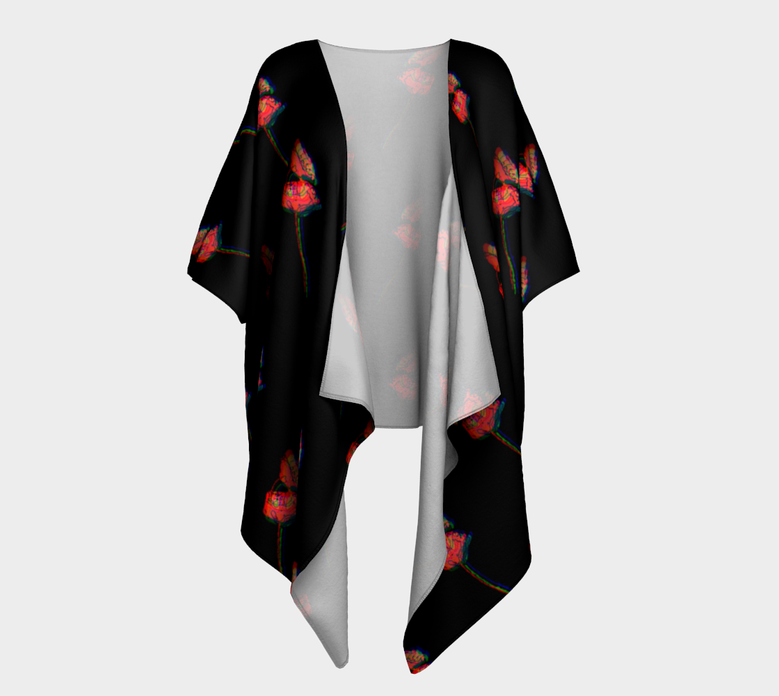 Aperçu de Kimono Drapé Coquelicots