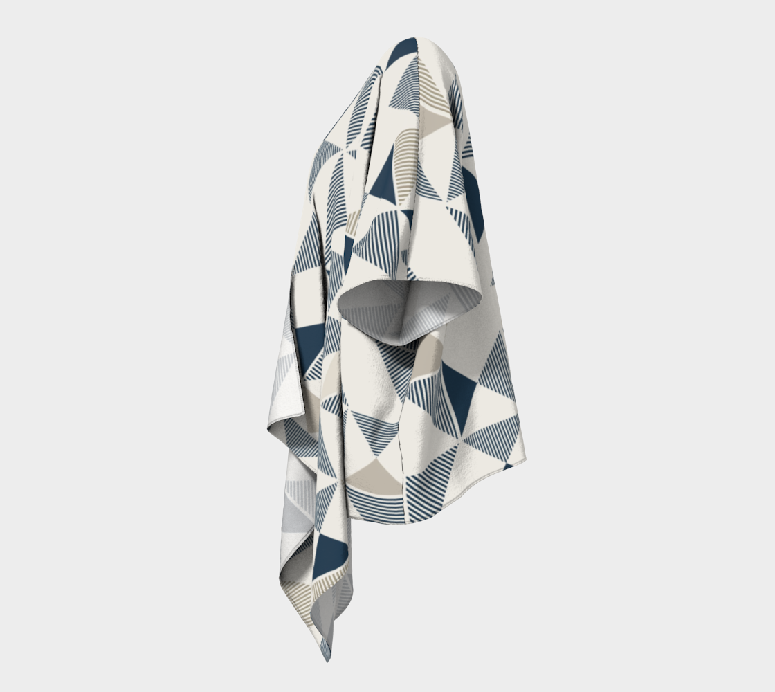 Blue And Beige Abstract Triangles thumbnail #3