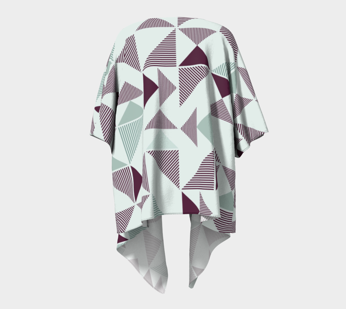 Burgundy And Mint Abstract Triangles thumbnail #5