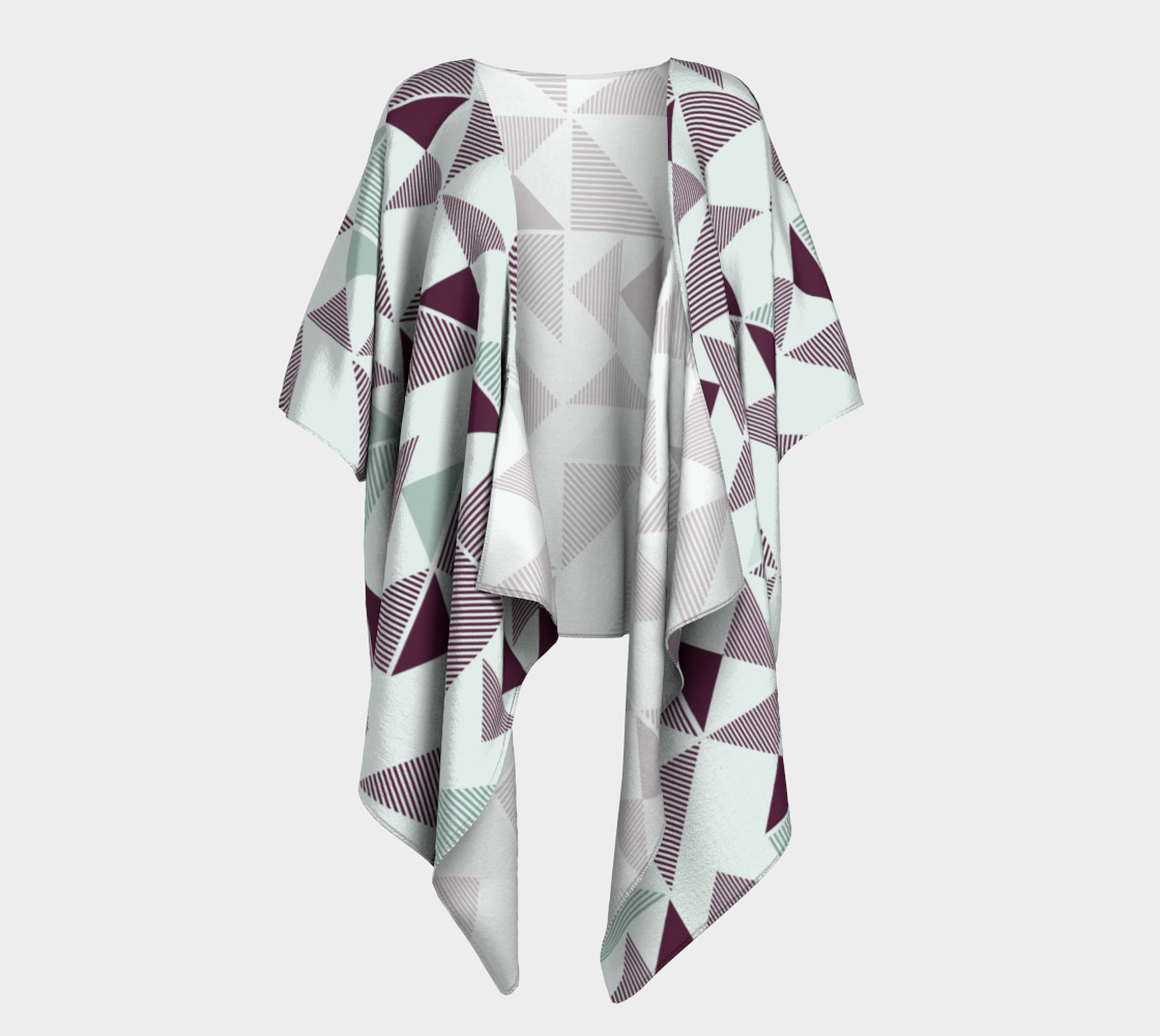 Burgundy And Mint Abstract Triangles thumbnail #2