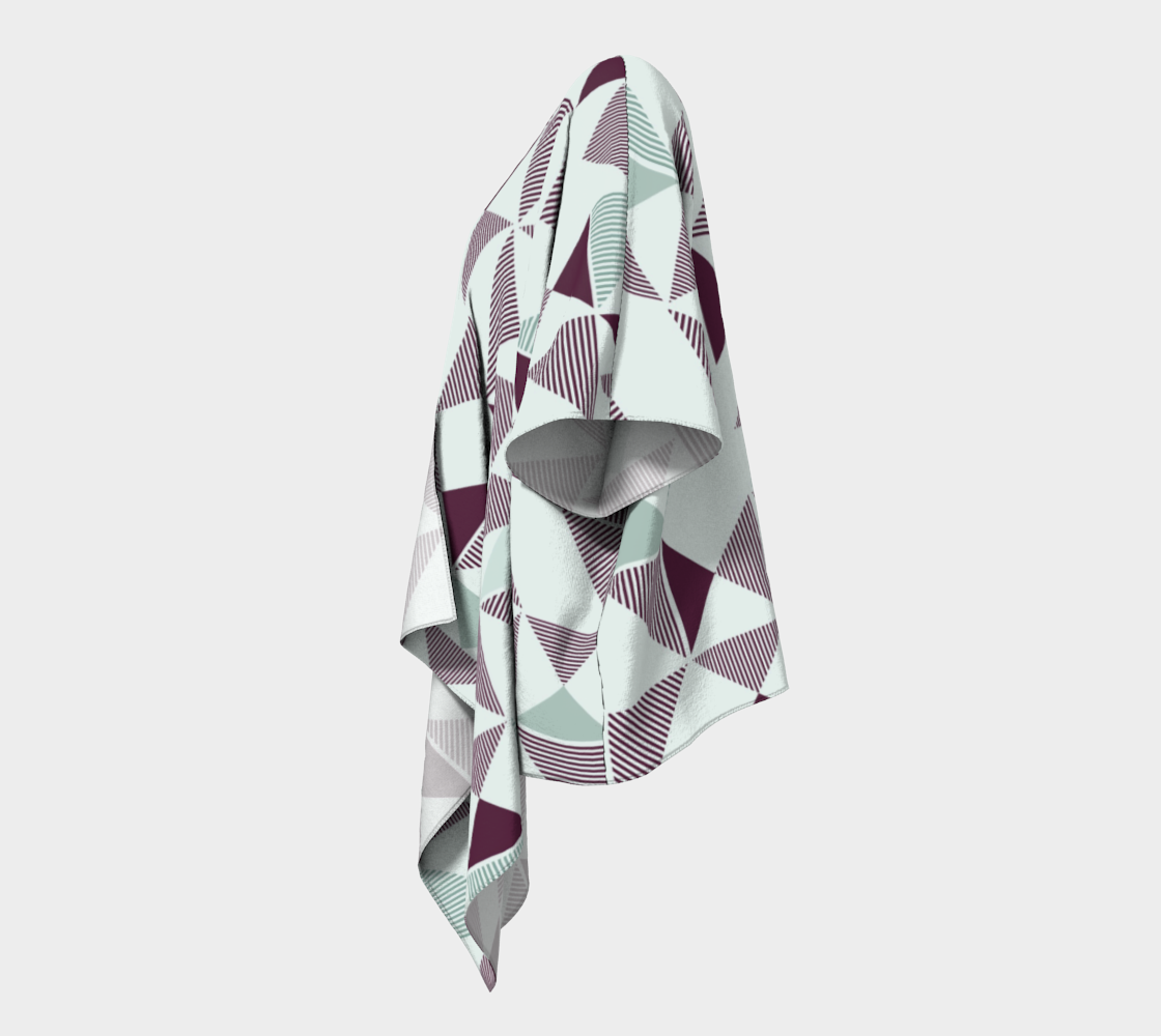 Burgundy And Mint Abstract Triangles preview #2