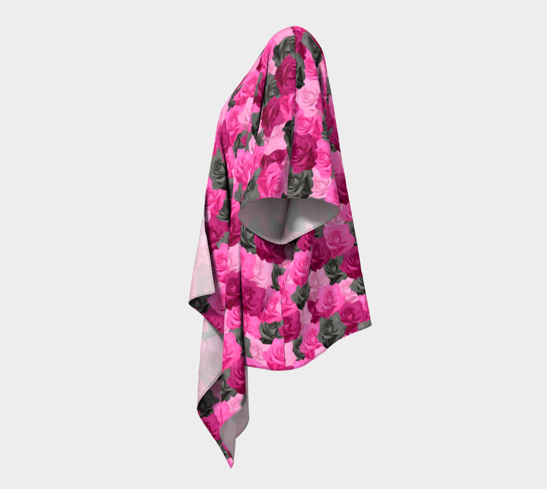 Aperçu de Pink Roses Draped Kimono #2