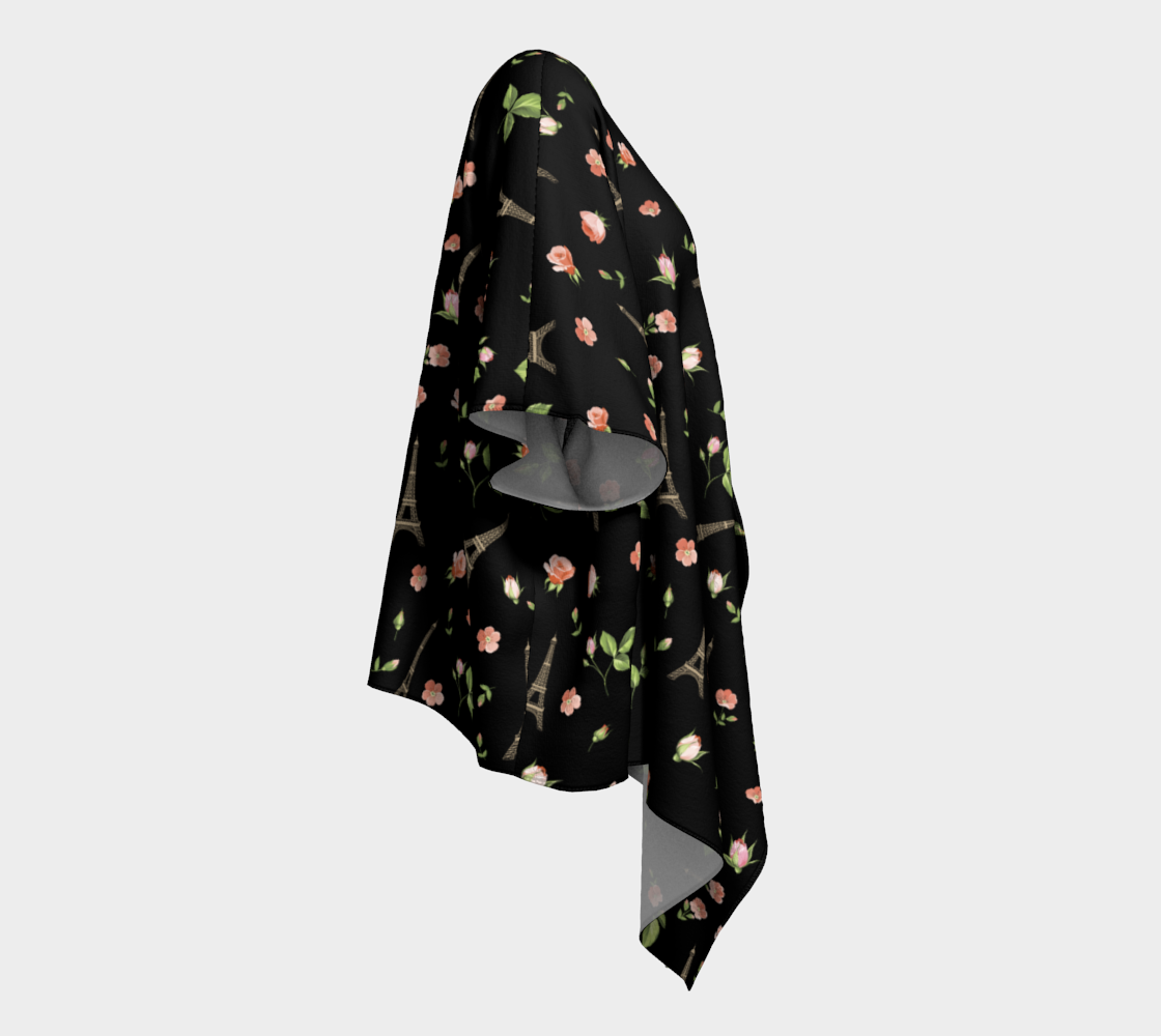 Chic Paris Eiffel Tower French Roses Black preview #3