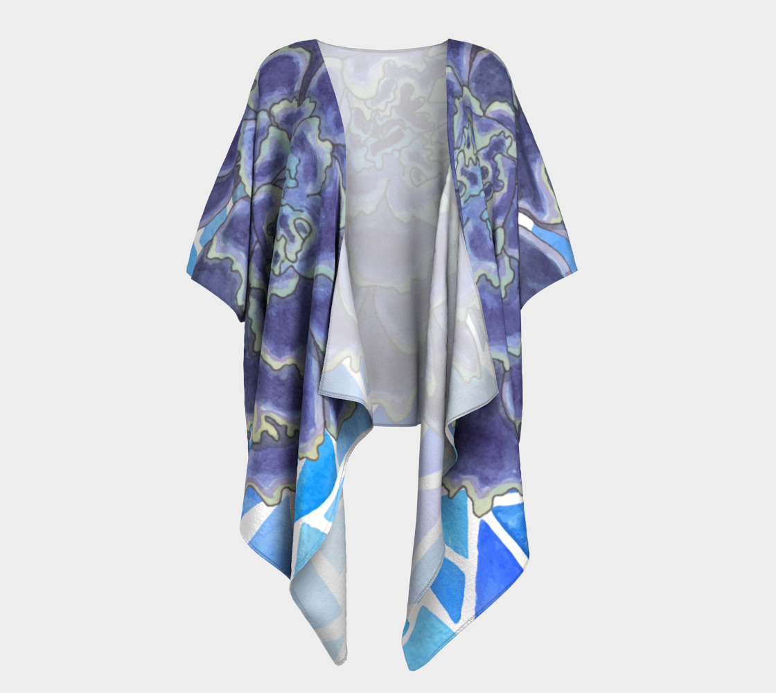 Aperçu de Vision in Blue Draped Kimono
