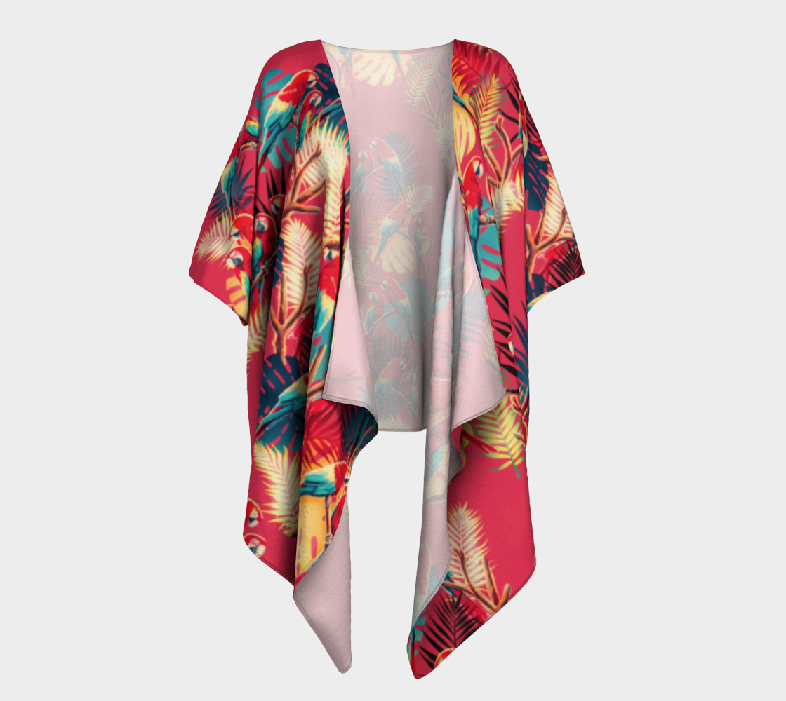 Tropical Draped Kimono  preview