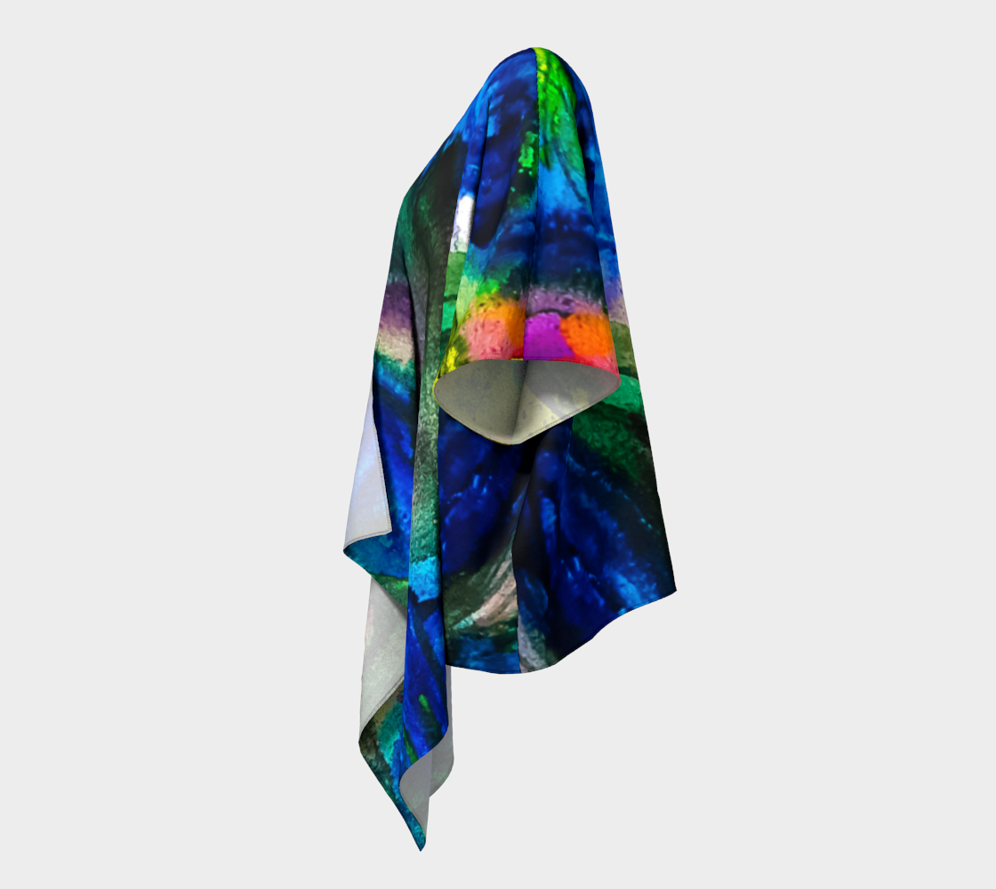 Blue Garden Draped Kimono preview #2