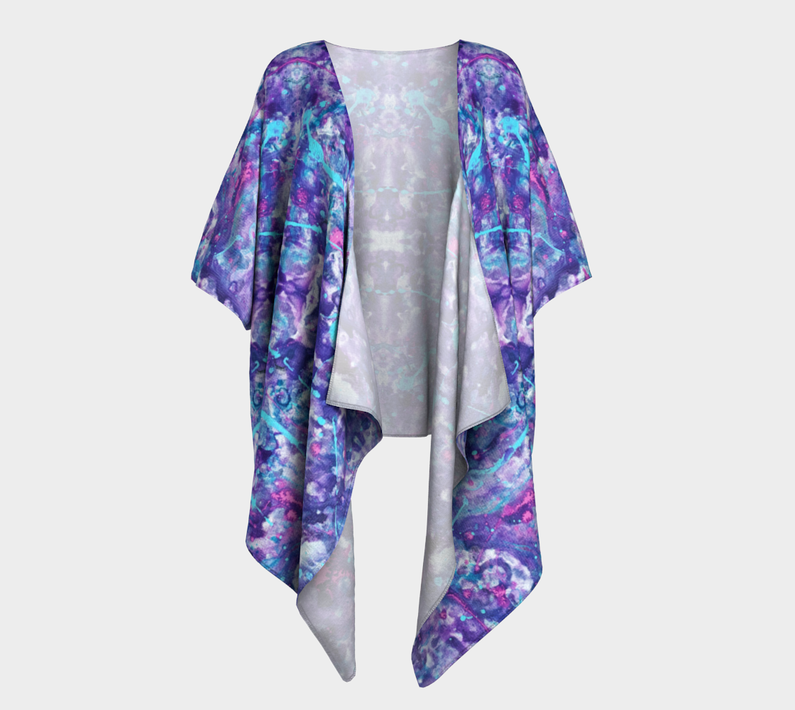 Lavender Splatter II Draped Kimono preview