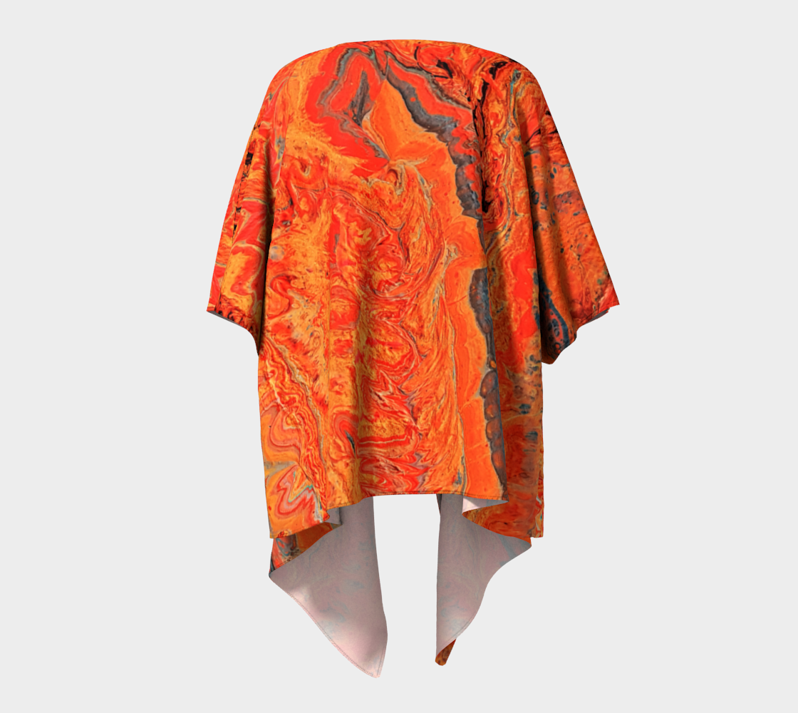 Orange Ravine Draped Kimono preview #4