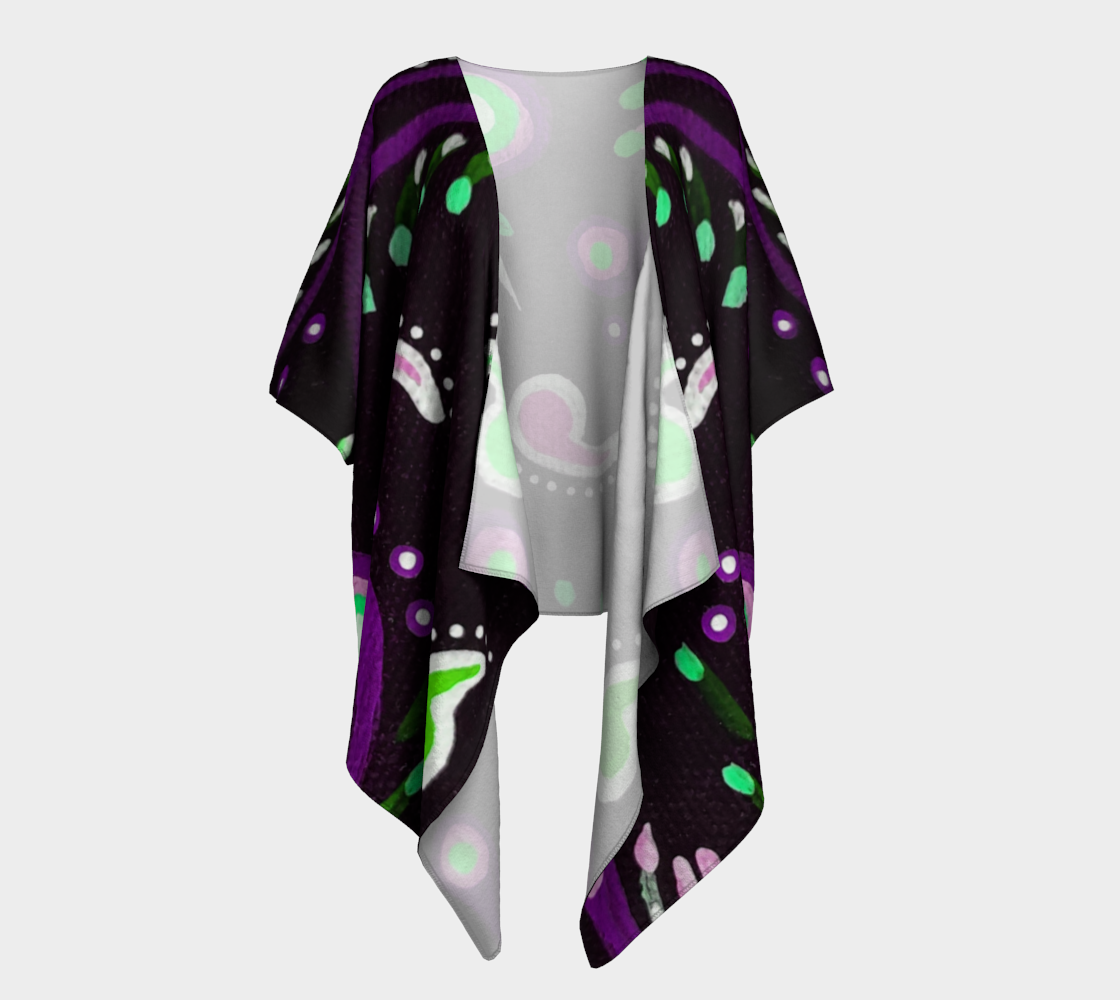 Dark Telavera Draped Kimono  preview #1