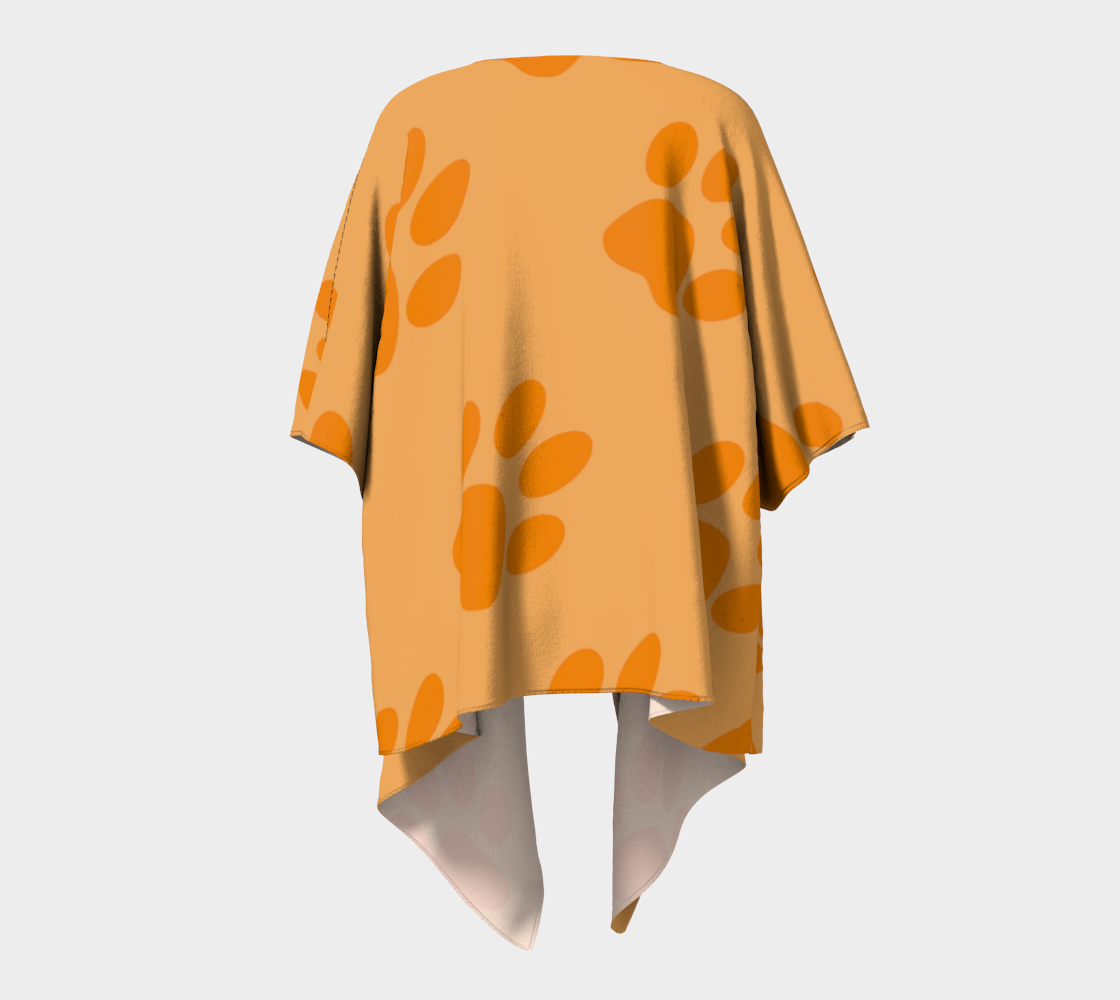 paw orange draped kimono preview #4