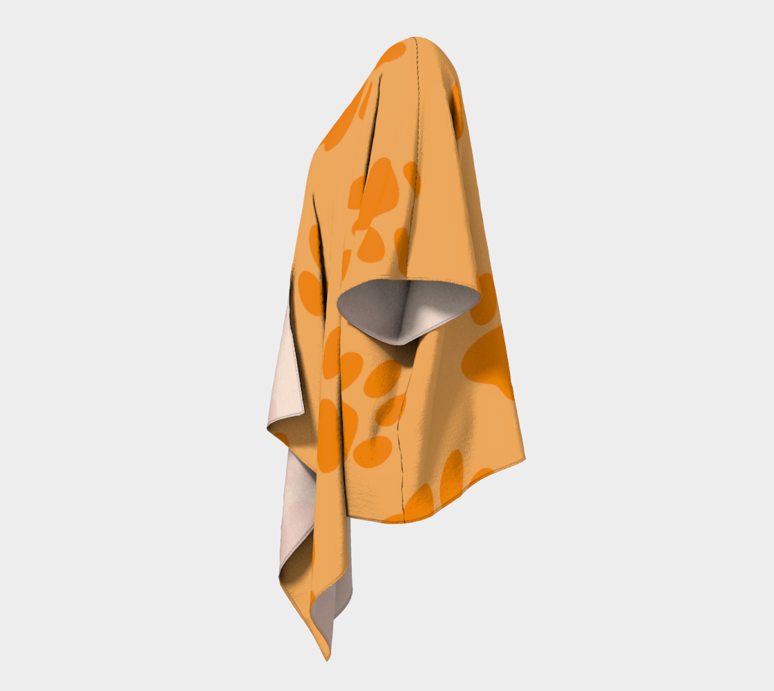 paw orange draped kimono preview #2